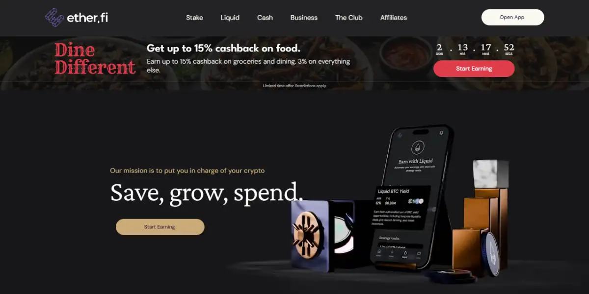 Ether.fi Cash hero image